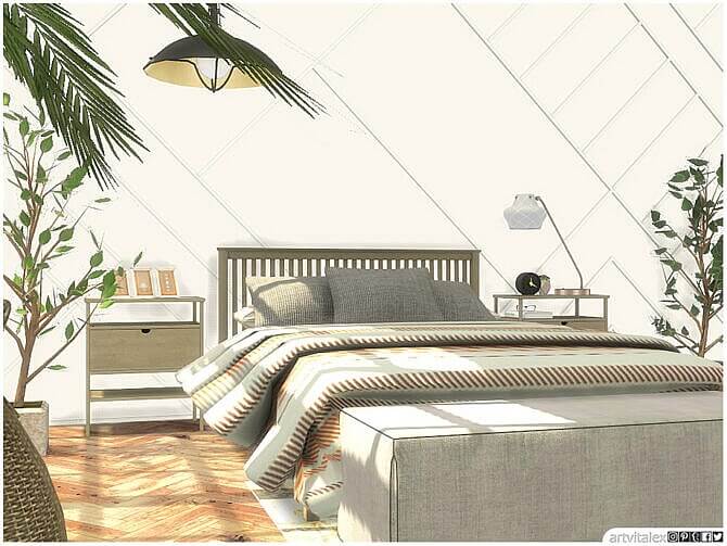 Sims 4 Zwolle Bedroom by ArtVitalex at TSR