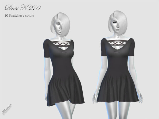 Black Sims 4 Dress by pizazz