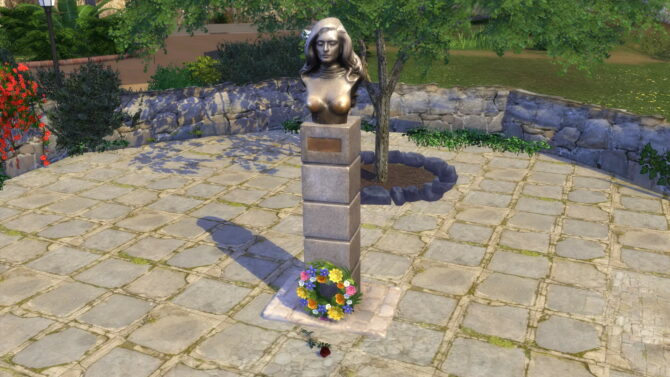Sims 4 Bust of Dalida by Alikis Nook at Sims 4 Studio