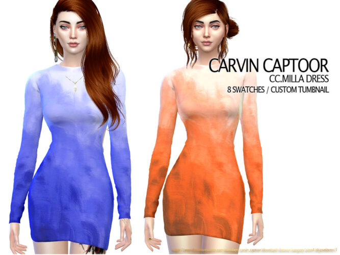 CC Milla Sims 4 Dress