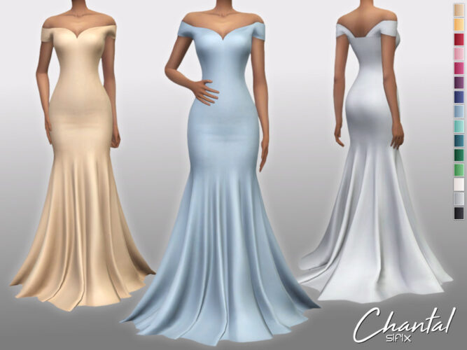 Chantal Dress by Sifix Sims 4 CC
