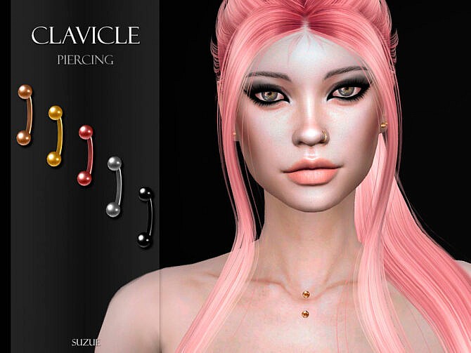 Sims 4 Clavicle Piercing by Suzue at TSR