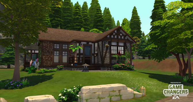 Sims 4 Cursed Thatched Cottage at Simsontherope