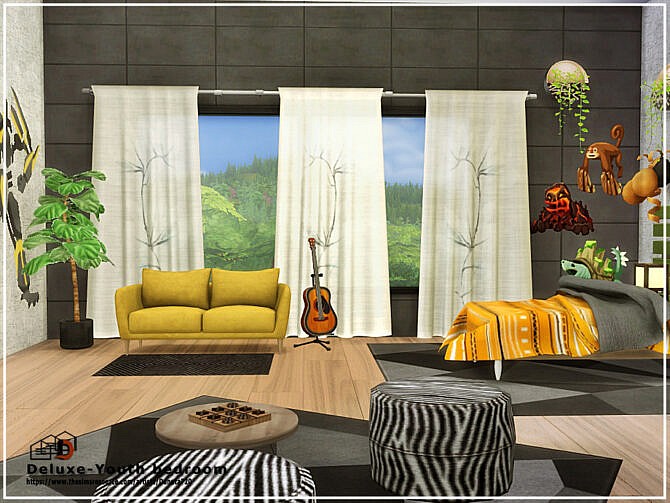 Sims 4 Deluxe Youth bedroom by Danuta720 at TSR