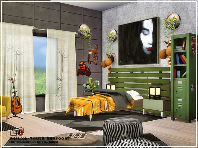 Sims 4 Deluxe Youth bedroom by Danuta720 at TSR