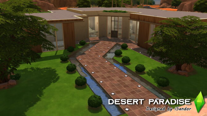 Desert paradise Sims 4 house by iSandor