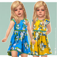 Dinah Dress For Sims 4 Toddler Girls by lillka