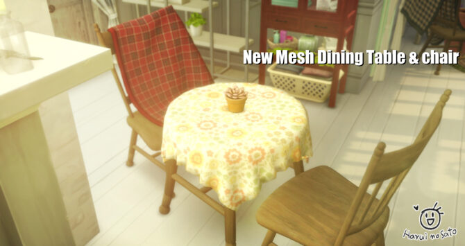 Sims 4 Dining set & Partition at Haruinosato’s CC