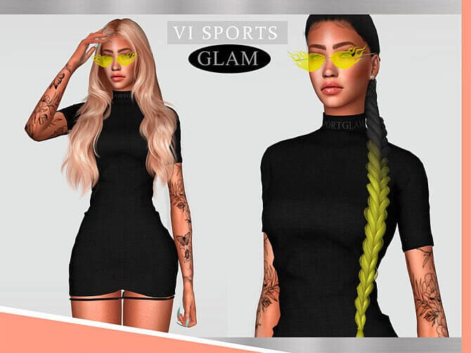 Sims 4 Dress SPORTGLAM VI   III by Viy Sims at TSR