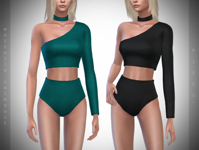 Sims 4 Estrella Swimsuit by Pipco at TSR