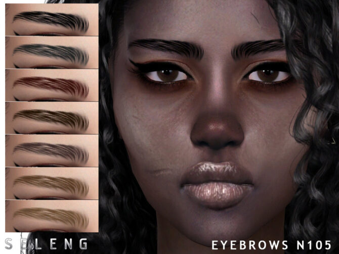 Sims 4 Eyebrows N105 by Seleng at TSR