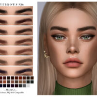 Eyebrows N36 Sims 4 CC