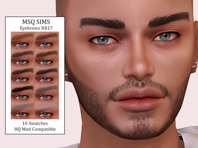 Sims 4 Eyebrows NB17 at MSQ Sims