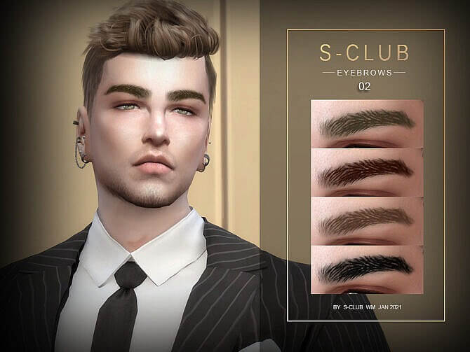 Sims 4 Eyebrows 202102 by S Club WM at TSR