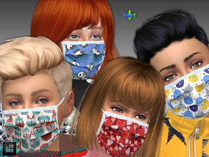 Face Masks For Children By Mabra Sims 4