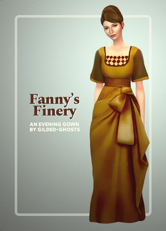 Sims 4 Fanny’s finery gown at Gilded Ghosts