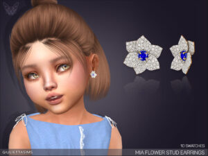 Flower Stud Sims 4 Earrings For Toddlers