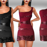 Formal Sequin Dresses by Saliwa for Sims 4