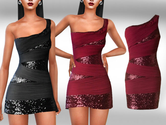 Sims 4 Formal Sequin Dresses by Saliwa at TSR