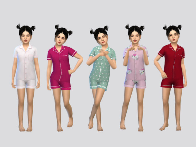 Sims 4 FullBody Sleepwear Girls S by McLayneSims at TSR