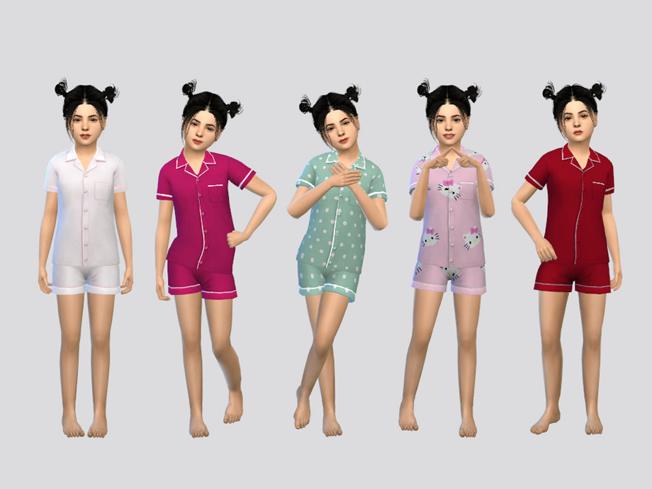 FullBody Sleepwear Girls S by McLayneSims at TSR » Sims 4 Updates