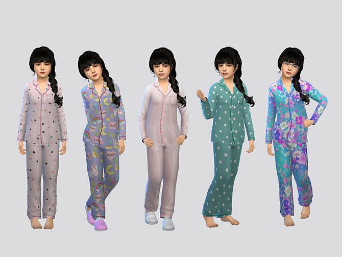 Sims 4 FullBody Sleepwear Girls by McLayneSims at TSR