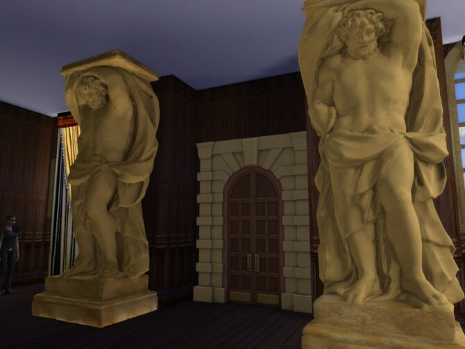 Sims 4 Giant Atlant Statues at Anna Quinn Stories