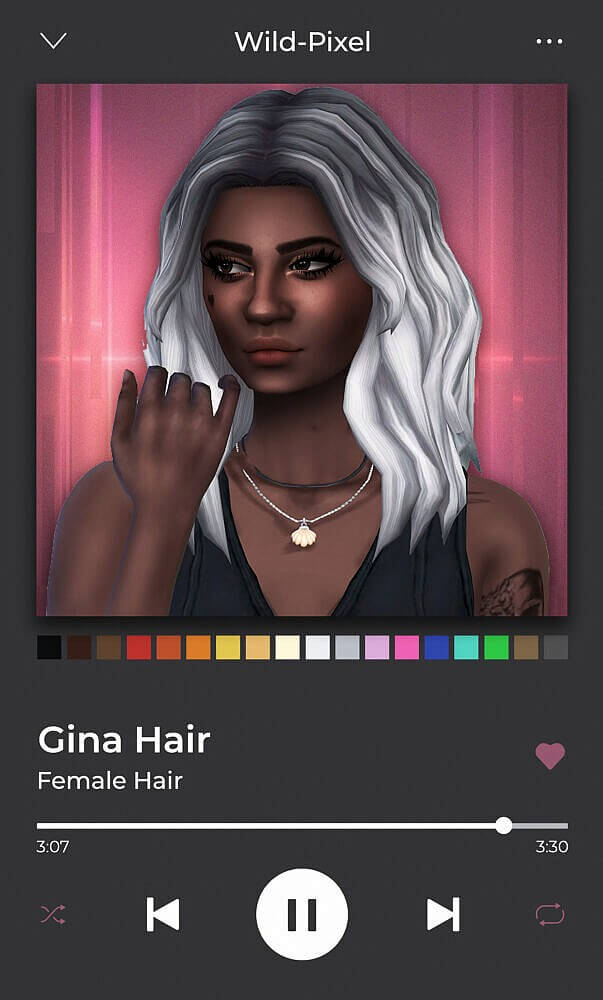 Sims 4 GINA puffy wavy hair at Wild Pixel