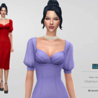 Glamour Sims 4 Dress