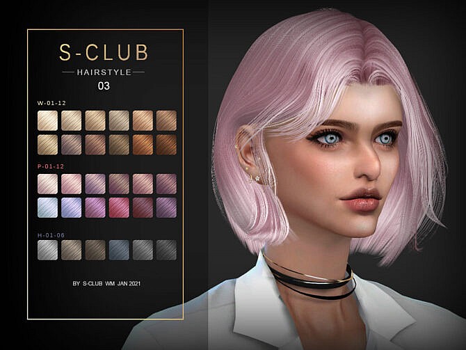 Sims 4 Hair 202103 by S Club WM at TSR