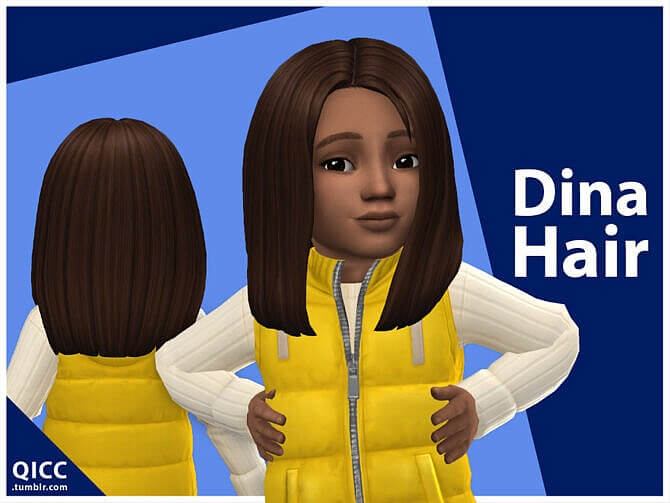 Sims 4 Dina Hair for Toddlers by qicc at TSR