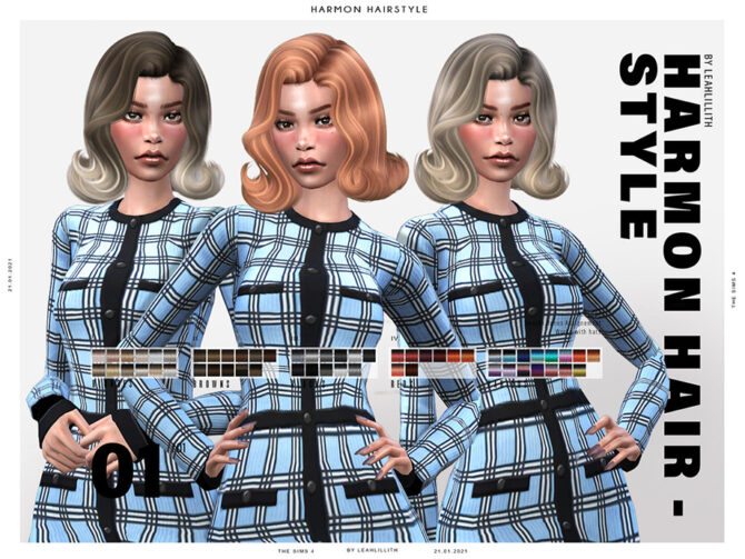 Sims 4 Harmon Hairstyle by Leah Lillith at TSR