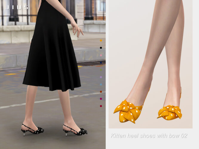 Heel Sims 4 shoes with bow