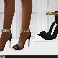 Heels With Chains Sims 4 Shoes 612