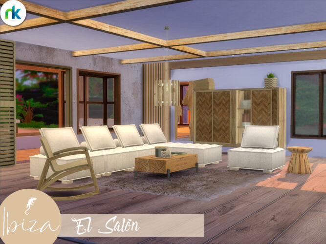 Ibiza Living Room by Nikadema Sims 4