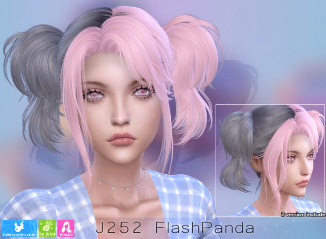 Sims 4 J252 FlashPanda hair (P) at Newsea Sims 4