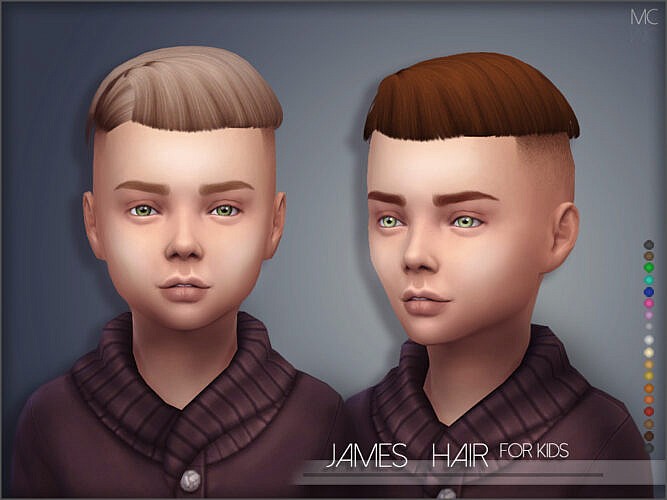 James Hair for Kids by Mathcope Sims 4