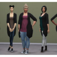 Jeans and Cardigan EA recolor Sims 4