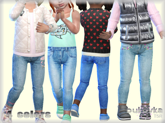 Jeans for toddler girls by bukovka Sims 4