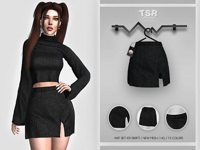 Sims 4 Knit SET 109 SKIRT BD416 by busra tr at TSR