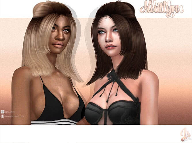 Kaitlyn Hair By Java Sims 4