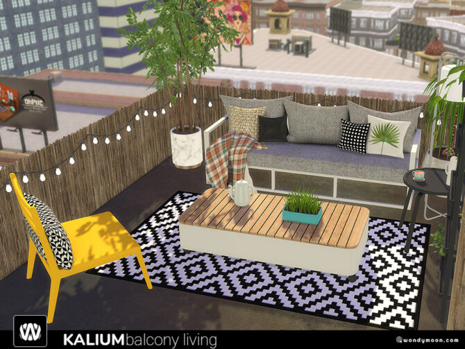 Sims 4 Kalium Balcony Outdoor Living Furniture by wondymoon at TSR