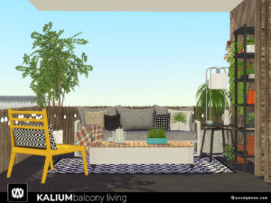 Kalium Furniture Sims 4 Balcony Outdoor Living
