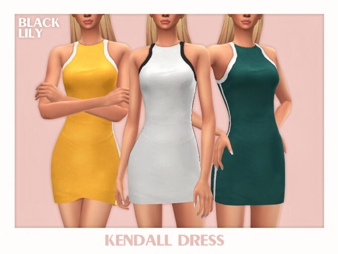Sims 4 Kendall Dress by Black Lily at TSR