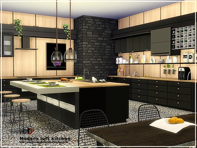 Kitchen Sims 4 Modern Loft