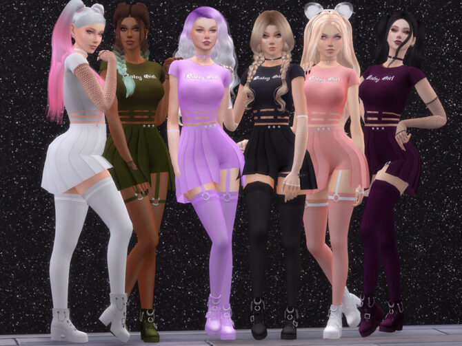 Sims 4 Kitty Garters by Dissia at TSR