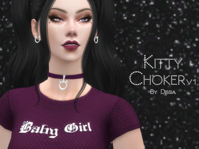Kitty Sims 4 Choker v1 by Dissia