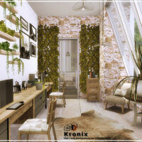 Kronix Sims 4 office by Danuta720