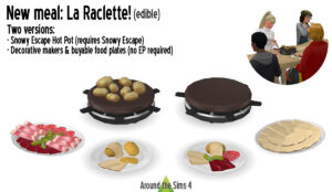 La Raclette edible meal by Around the Sims 4