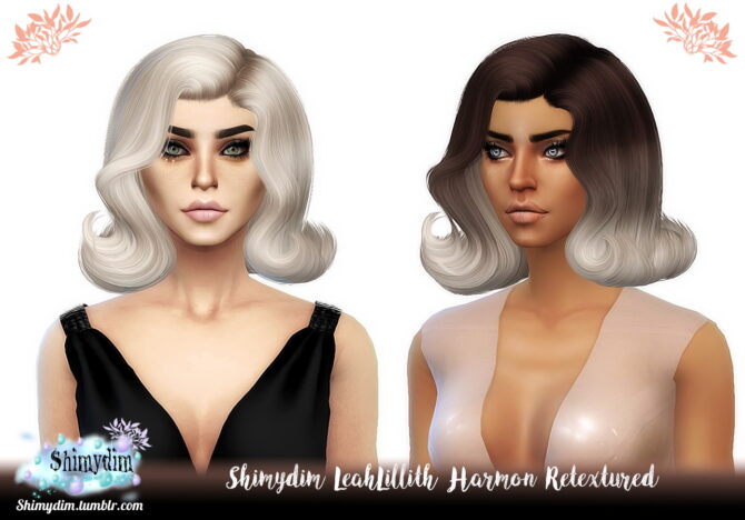 Sims 4 LeahLillith Harmon Hair Retexture at Shimydim Sims